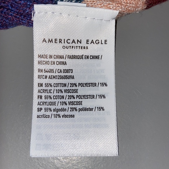 AE Crew Neck Fitted Multi Stripes Sweater small - Picture 4 of 4